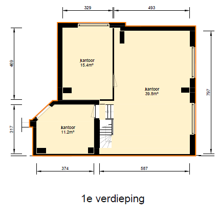 Floorplan - Prins Clausstraat 38, 3433 EP Nieuwegein